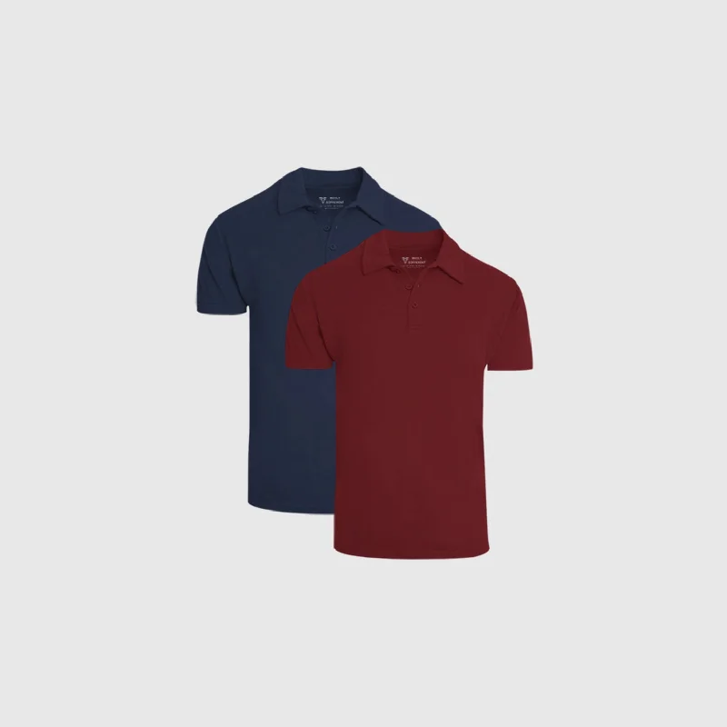 Men's smart - casual checkered t - shirts for semi - formal occasionsDate Night Polo 2-Pack