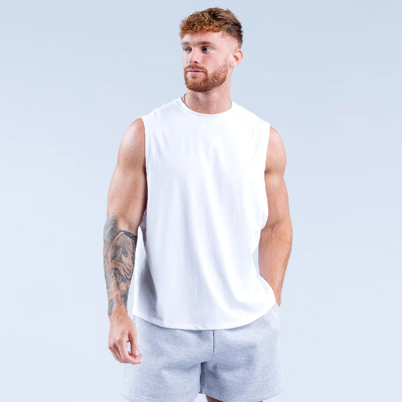 Men's short - sleeve linen t - shirts for summer beach outingsRecharge Tank