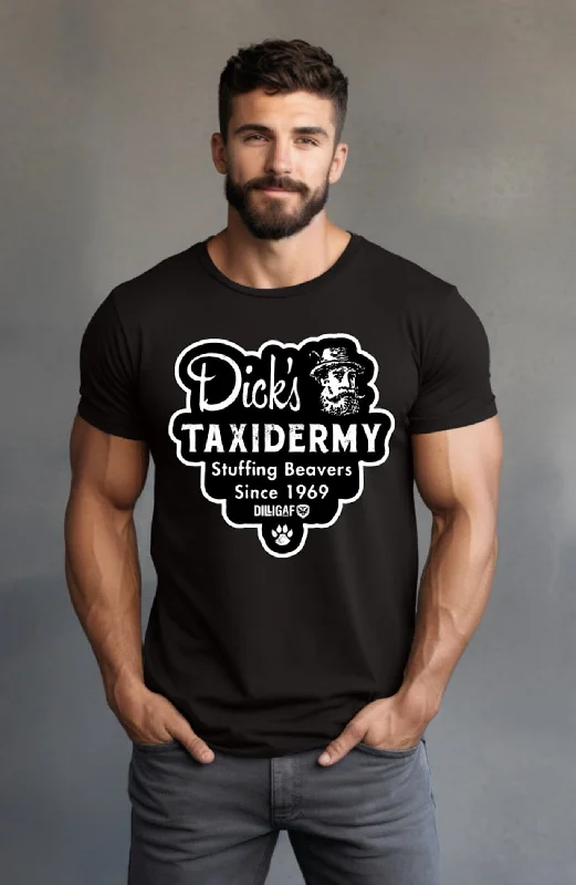 Men's short - sleeve linen t - shirts for summer beach outingsDick's Taxidermy T-Shirt