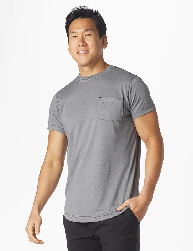 Men's eco - friendly recycled t - shirts for sustainable fashion choicesDo No Harm Tee: Smoke Grey