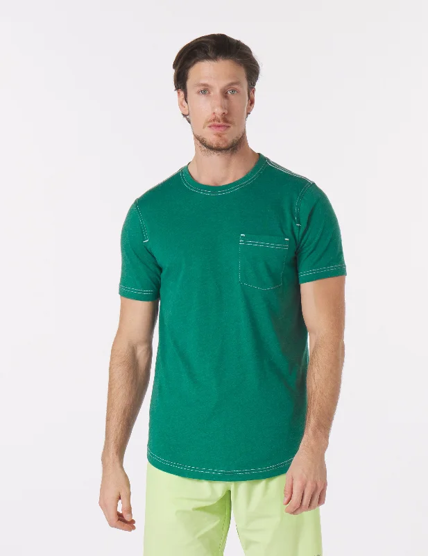 Men's organic cotton crew - neck t - shirts for everyday comfortDo No Harm Tee: Emerald Heather