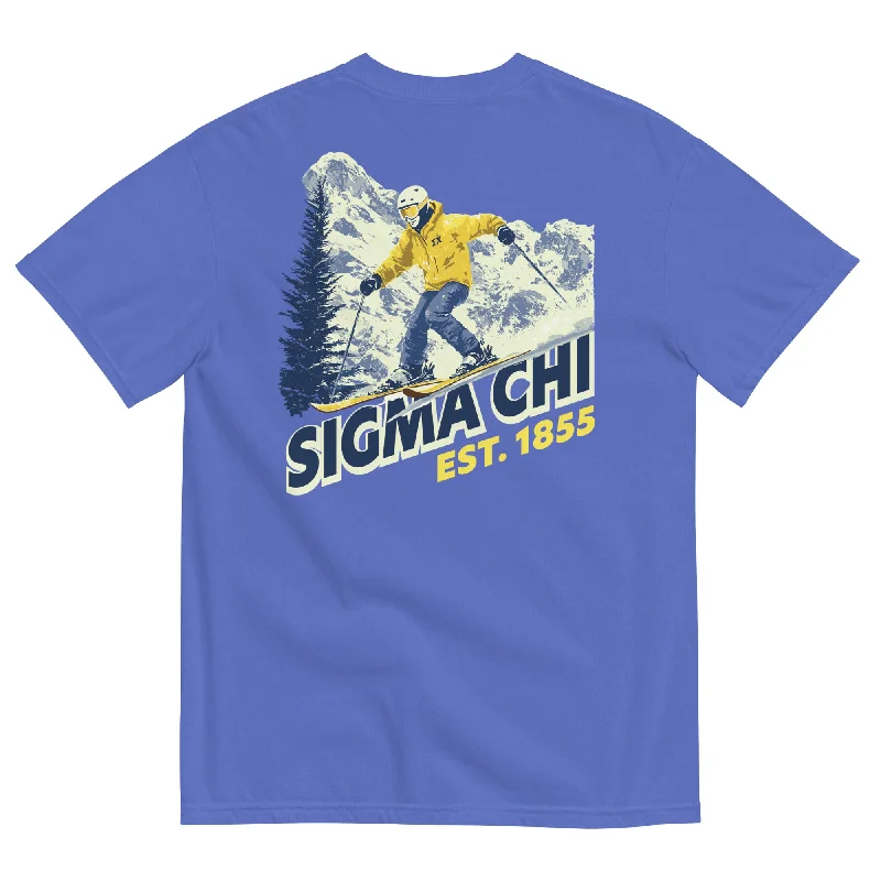 Men's plus - size pocket t - shirts with a classic lookDrop 010: Sigma Chi Ski Club T-Shirt