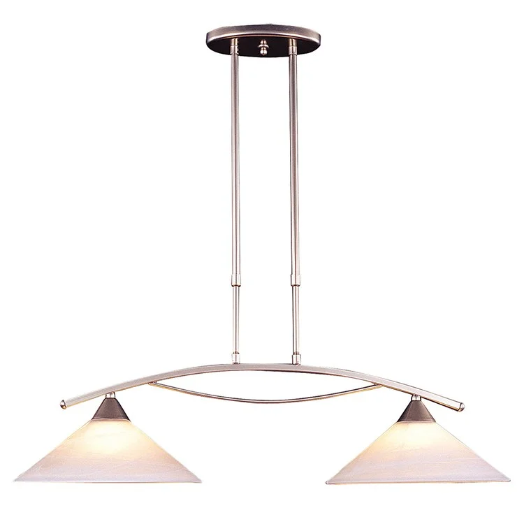 Chandeliers with Metal Frames in Gold FinishElysburg Two-Light LED Island Chandelier