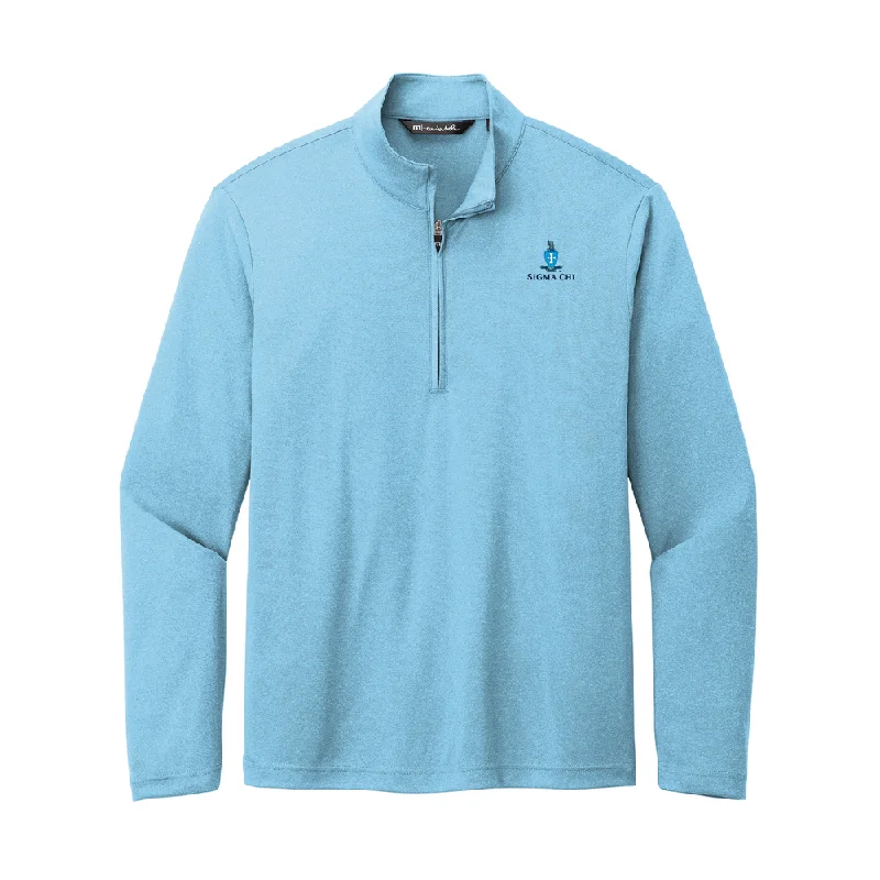 Men's smart - casual checkered t - shirts for semi - formal occasionsSigma Chi Executive 1/4 Zip by Travismathew