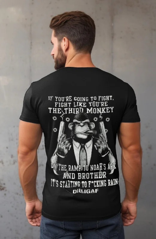Men's plus - size pocket t - shirts with a classic lookFuck the 3rd Monkey