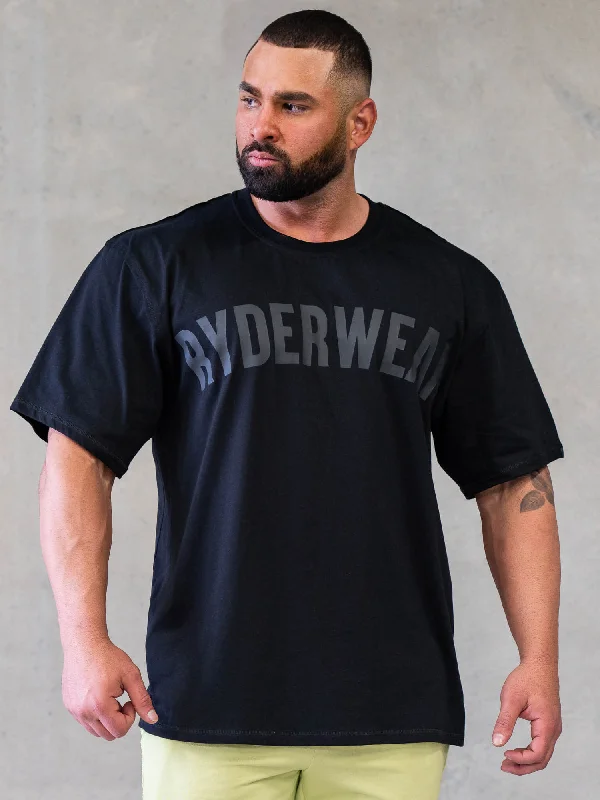 Men's eco - friendly recycled t - shirts for sustainable fashion choicesForce Oversized T-Shirt - Black
