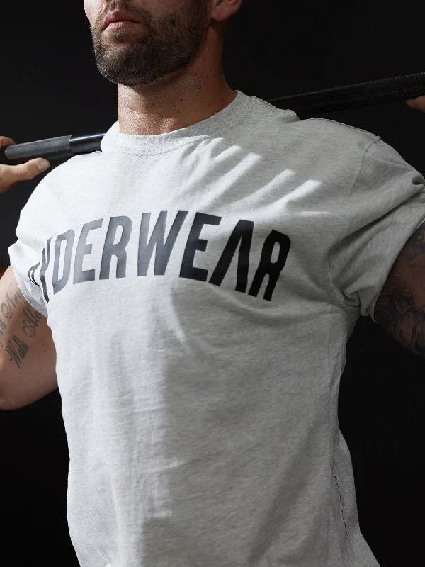 Men's short - sleeve linen t - shirts for summer beach outingsForce Oversized T-Shirt - Chalk Grey Marl