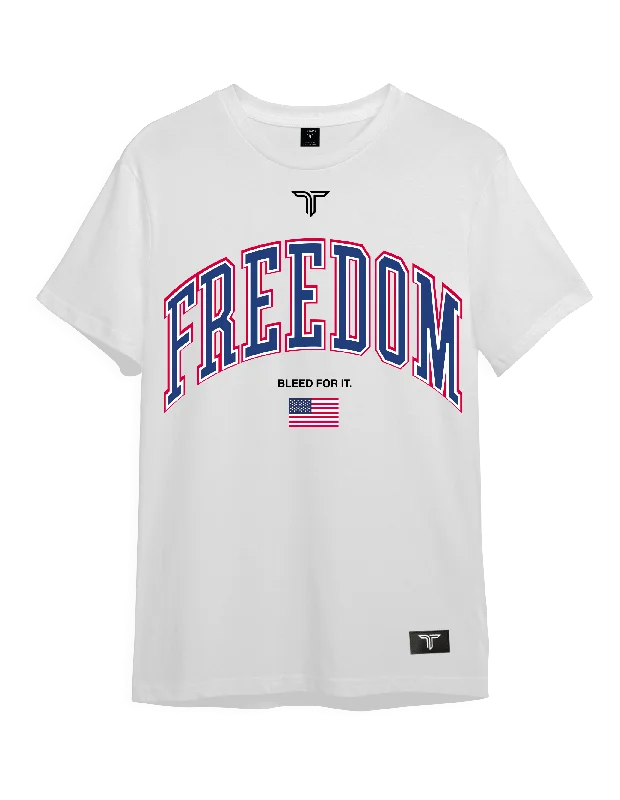 Men's thermal t - shirts with a high - neck design for cold weatherFreedom T-Shirt - White