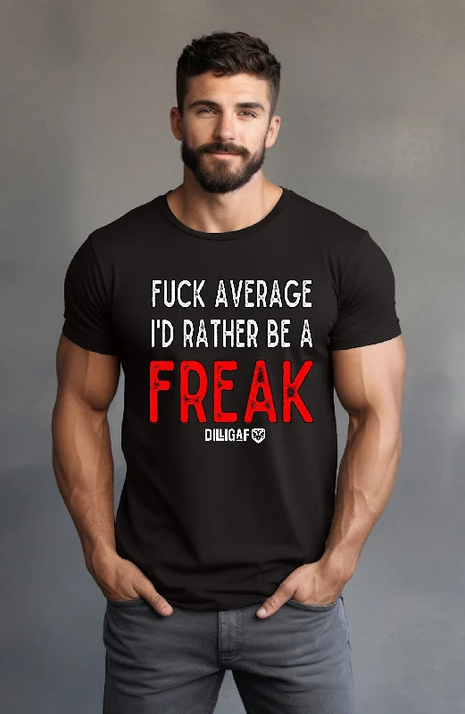 Men's distressed denim - look t - shirts with a rugged appealFuck Average T-Shirt