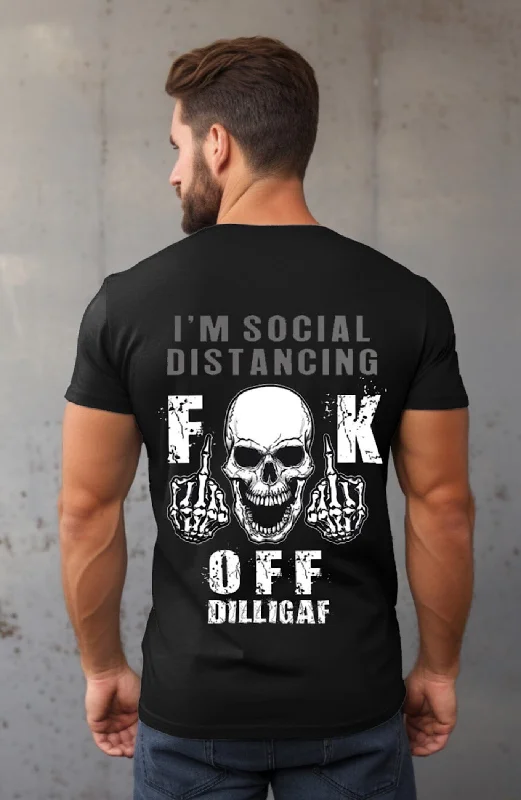 Men's thermal t - shirts with a high - neck design for cold weatherFuck Off, Im Social Distancing T-Shirt Men's thermal t - shirts with a high - neck design for cold weatherFuck Off, Im Social Distancing T-Shirt