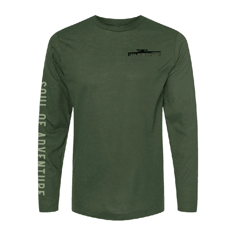 Men's slim - fit graphic t - shirts with vintage rock band printsGraphic Tee | Big Game | Military Green Men's slim - fit graphic t - shirts with vintage rock band printsGraphic Tee | Big Game | Military Green