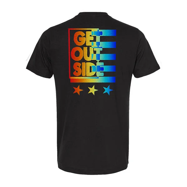 Men's UV - protection t - shirts for outdoor activities in the sunGraphic Tee | Get Outside | Black