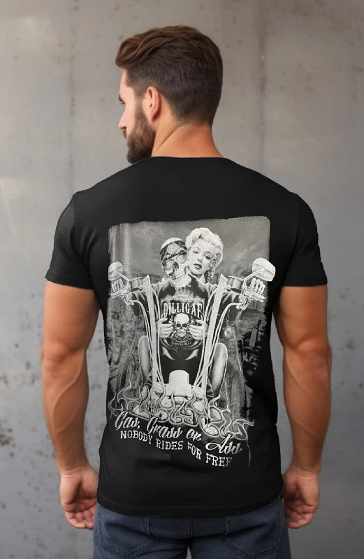 Men's short - sleeve linen t - shirts for summer beach outingsGrass or Ass