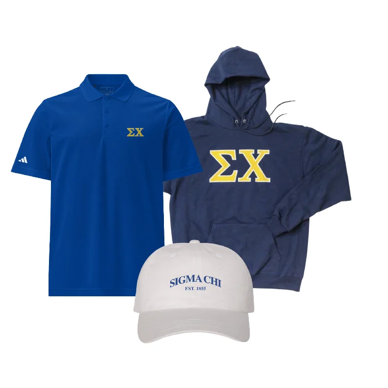 Men's antimicrobial t - shirts for odor - free freshness during travelSigma Chi Holiday Bundle