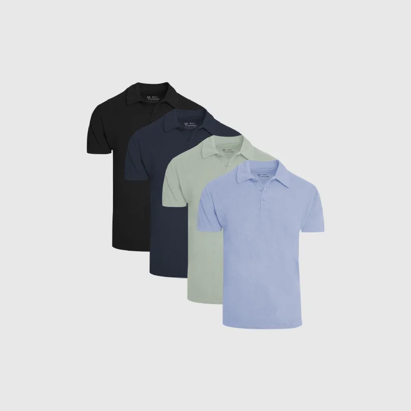 Men's v - neck muscle t - shirts for a body - building aestheticHoliday Polo 4-Pack