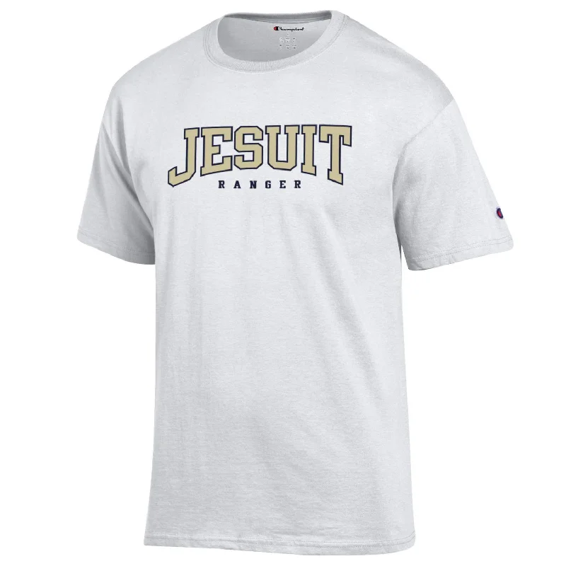 Men's v - neck muscle t - shirts for a body - building aestheticJesuit Rangers Cotton Champion T-shirt