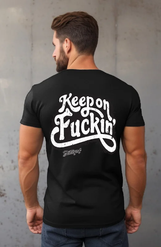 Men's v - neck muscle t - shirts for a body - building aestheticKeep on Fuckin' T-shirt