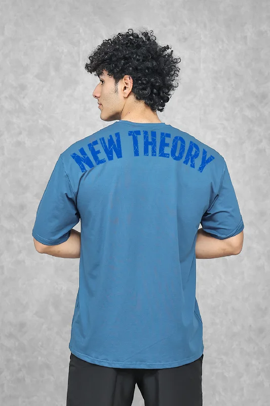 Men's short - sleeve linen t - shirts for summer beach outingsLegacy Oversized T-Shirt - Stone Blue
