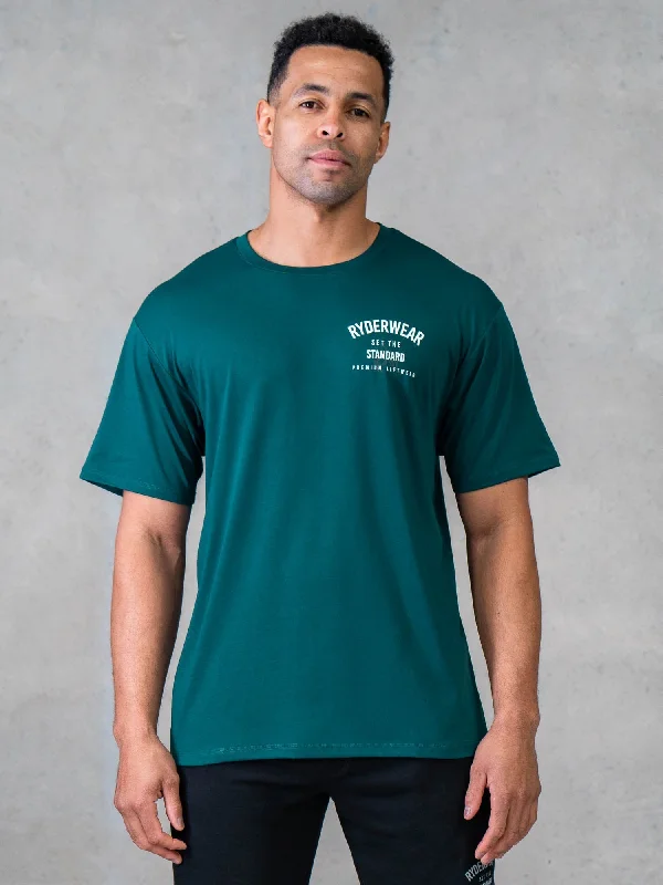 Men's smart - casual checkered t - shirts for semi - formal occasionsLegacy T-Shirt - Emerald