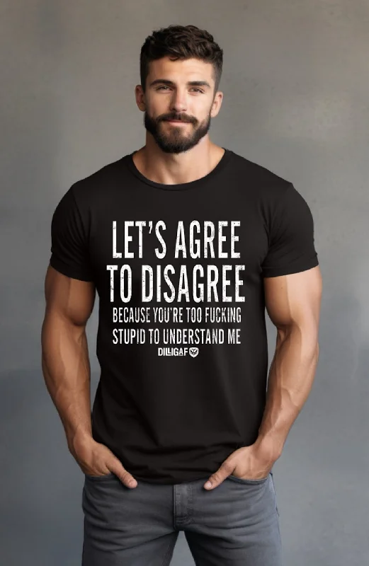Men's long - sleeve henley t - shirts with button - down placketsLet's Agree to Disagree T-Shirt