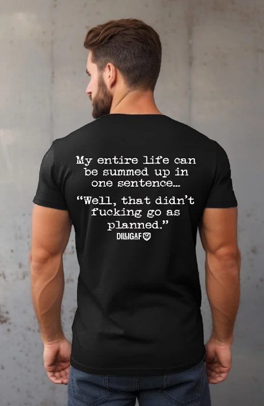 Men's distressed denim - look t - shirts with a rugged appealLife in A Sentence T-shirt