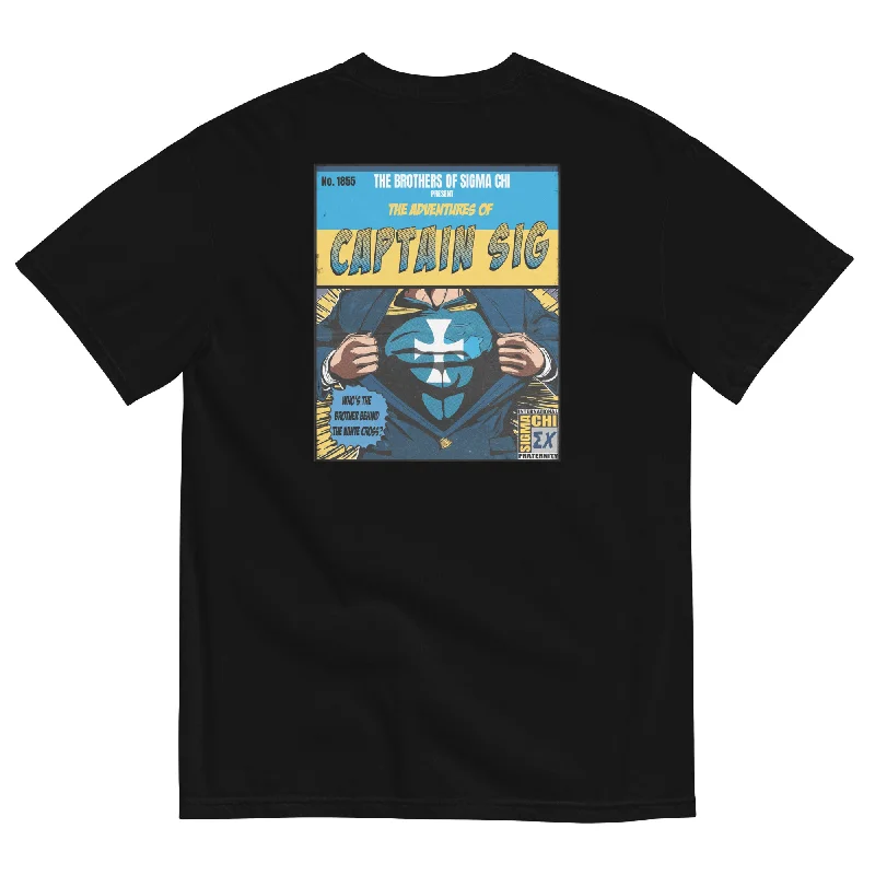 Men's organic cotton crew - neck t - shirts for everyday comfortLIMITED RELEASE: Sigma Chi Captain Sig T-Shirt by Comfort Colors