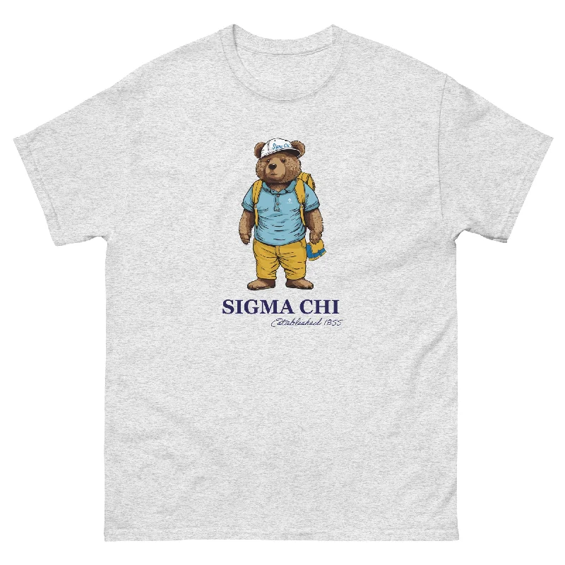 Men's printed Hawaiian t - shirts for tropical vacationsSigma Chi Bear T-Shirt Grey