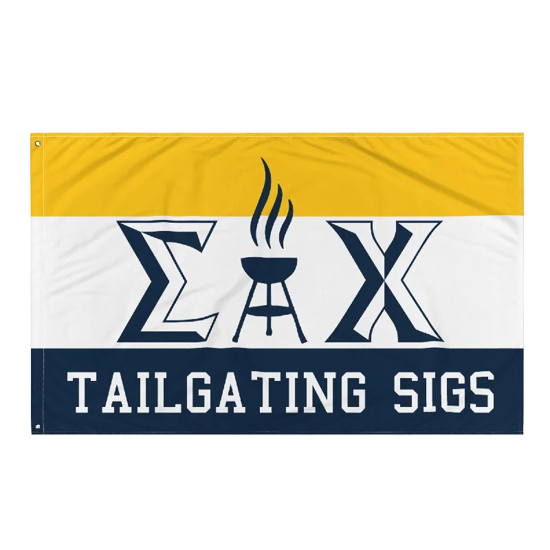 Men's slim - fit graphic t - shirts with vintage rock band printsLimited Release: Tailgating Sigs Flag Men's slim - fit graphic t - shirts with vintage rock band printsLimited Release: Tailgating Sigs Flag
