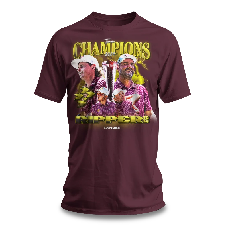 Men's printed Hawaiian t - shirts for tropical vacationsLIV Golf | 2024 Team Champion Tee