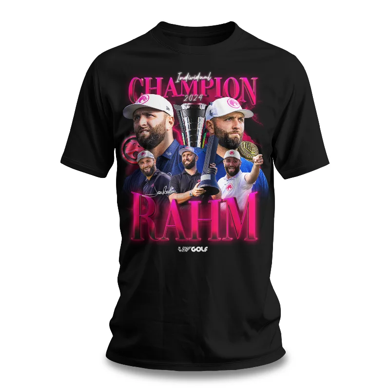 Men's printed Hawaiian t - shirts for tropical vacationsLIV Golf | 2024 Individual Champion Tee
