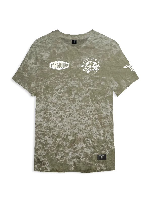 Men's UV - protection t - shirts for outdoor activities in the sunLogo Bomb Acid Wash T-Shirt - Green