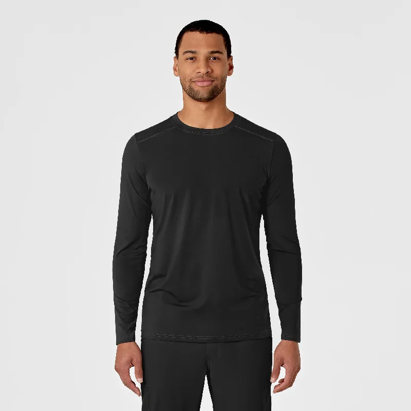 Men's thermal t - shirts with a high - neck design for cold weatherMen's Performance Long Sleeve Tee - Black