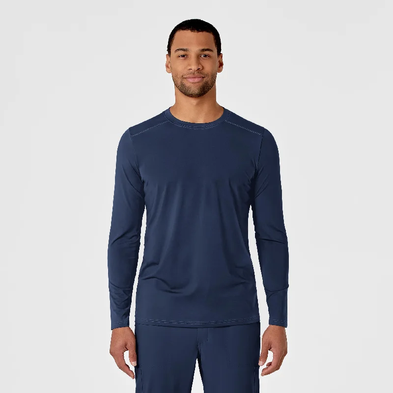 Men's short - sleeve linen t - shirts for summer beach outingsMen's Performance Long Sleeve Tee - Navy