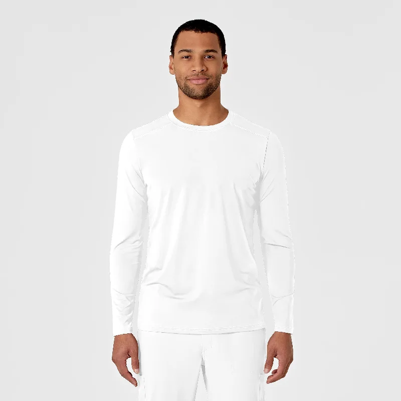 Men's slim - fit graphic t - shirts with vintage rock band printsMen's Performance Long Sleeve Tee - White Men's slim - fit graphic t - shirts with vintage rock band printsMen's Performance Long Sleeve Tee - White