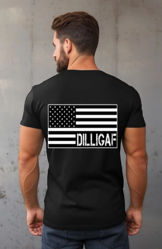 Men's short - sleeve linen t - shirts for summer beach outings‘MERICA, FUCK YEAH Tee