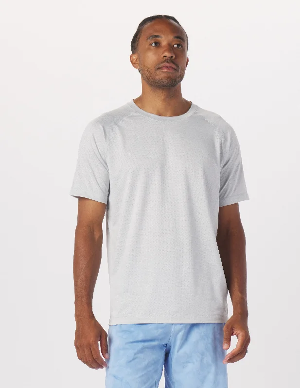 Men's button - front t - shirts with a unique artistic printMotivator Raglan Tee: Ash Grey Men's button - front t - shirts with a unique artistic printMotivator Raglan Tee: Ash Grey