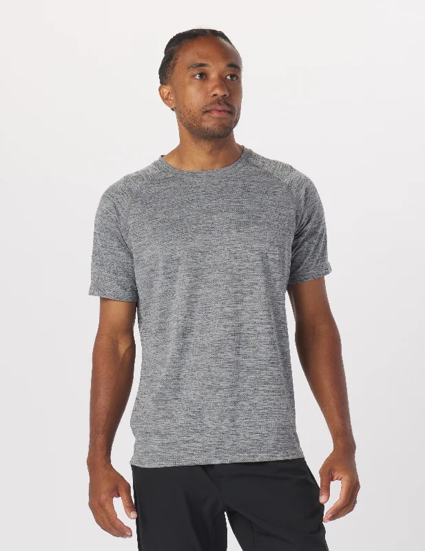 Men's button - front t - shirts with a unique artistic printMotivator Raglan Tee: Black Men's button - front t - shirts with a unique artistic printMotivator Raglan Tee: Black