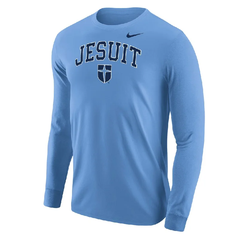 Men's slim - fit graphic t - shirts with vintage rock band printsNike Valor Blue Core Long Sleeve Tee