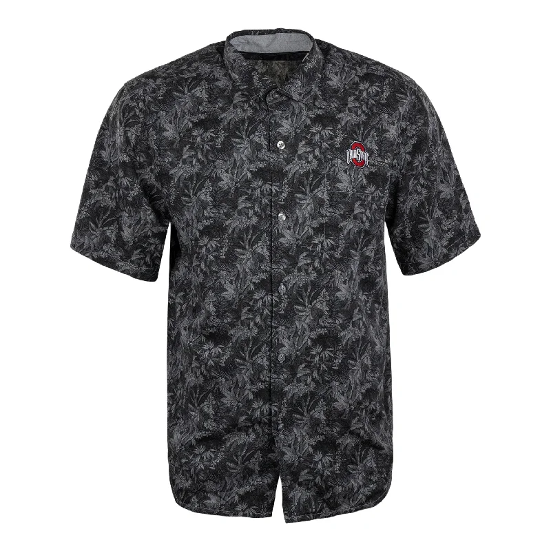 Men's thermal t - shirts with a high - neck design for cold weatherMen's Jungle Shades Silk Camp Shirt Men's thermal t - shirts with a high - neck design for cold weatherMen's Jungle Shades Silk Camp Shirt