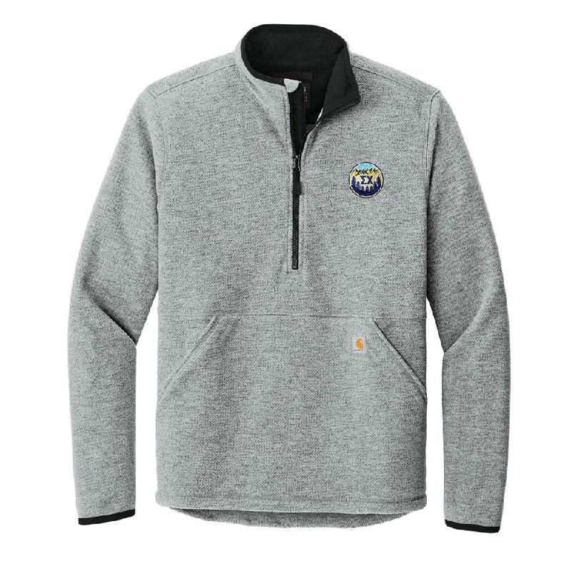Men's moisture - wicking athletic t - shirts for intense workoutsOUTDOORS COLLECTION: Sigma Chi 1/2-Zip Fleece Jacket by Carhartt