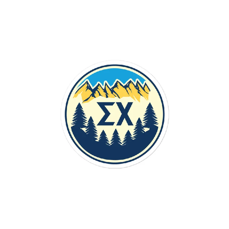 Men's eco - friendly recycled t - shirts for sustainable fashion choicesSigma Chi Outdoors Sticker