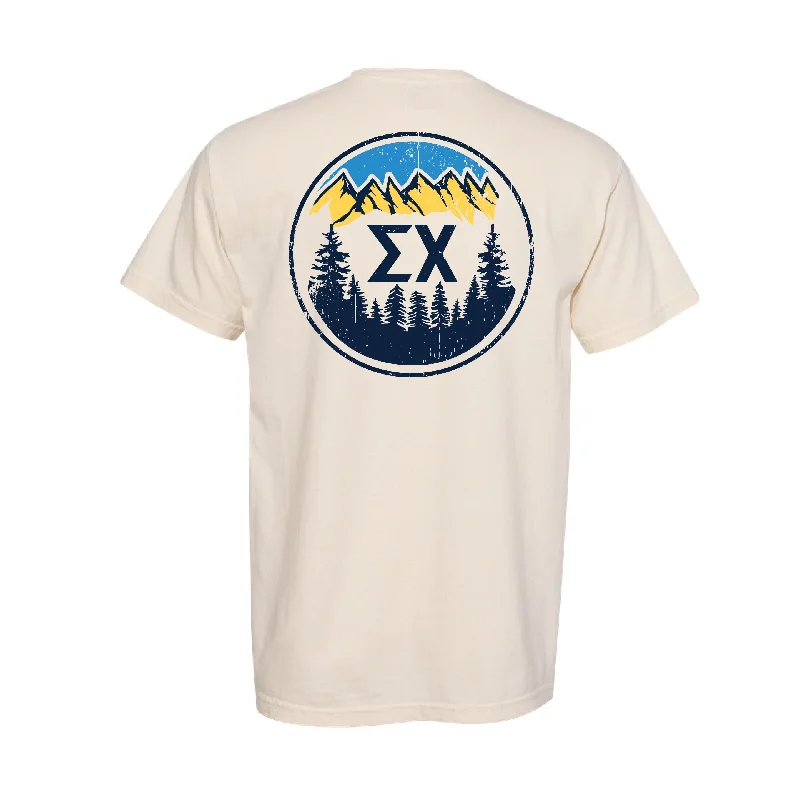Men's tie - dye t - shirts with a bohemian styleOUTDOORS COLLECTION: Sigma Chi T-Shirt by Comfort Colors