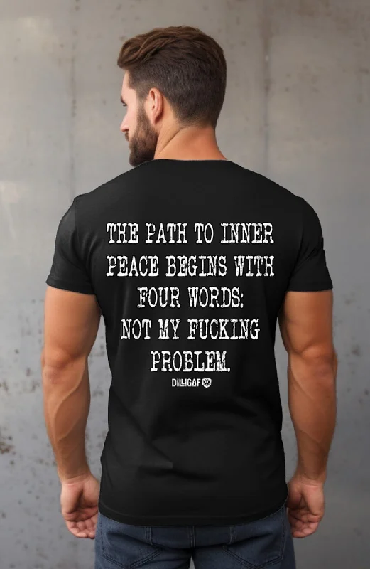 Men's mock - neck t - shirts with a modern and sleek stylePath to inner peace T-Shirt