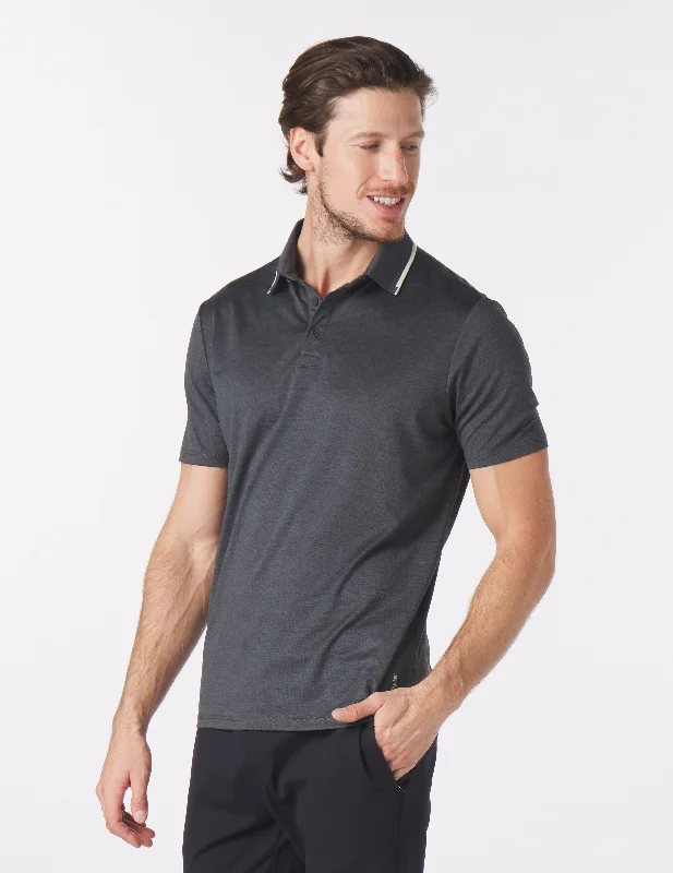 Men's antimicrobial t - shirts for odor - free freshness during travelPower Fade Polo: Black Men's antimicrobial t - shirts for odor - free freshness during travelPower Fade Polo: Black