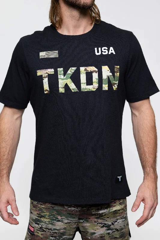 Men's lightweight performance t - shirts for running marathonsRanger Camo T-Shirt - Black