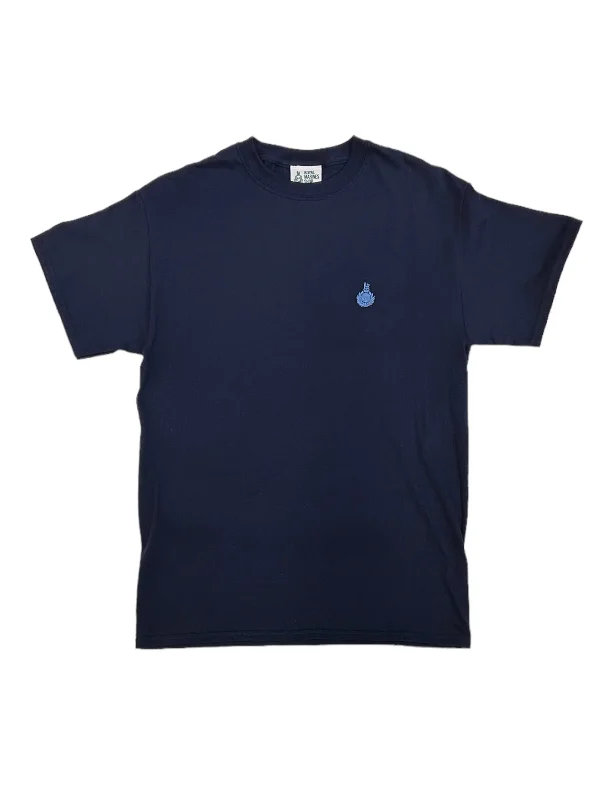 Men's slim - fit graphic t - shirts with vintage rock band printsRoyal T-Shirt - Navy