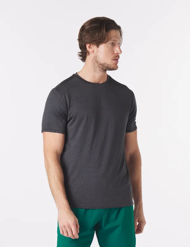 Men's UV - protection t - shirts for outdoor activities in the sunSalton Short Sleeve: Jet Black
