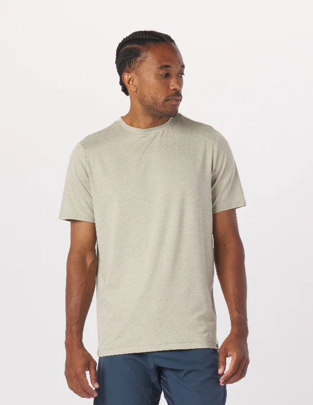 Men's ribbed t - shirts with a textured finish for added styleSalton Short Sleeve: Linen Heather