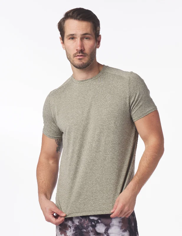Men's UV - protection t - shirts for outdoor activities in the sunSalton Short Sleeve: Moss Heather Men's UV - protection t - shirts for outdoor activities in the sunSalton Short Sleeve: Moss Heather