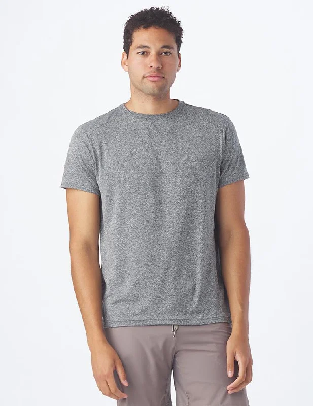Men's ribbed t - shirts with a textured finish for added styleSalton Short Sleeve: Charcoal Heather Men's ribbed t - shirts with a textured finish for added styleSalton Short Sleeve: Charcoal Heather